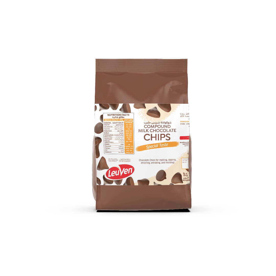 Leuven Milk Chocolate Compound Chips - 1kg