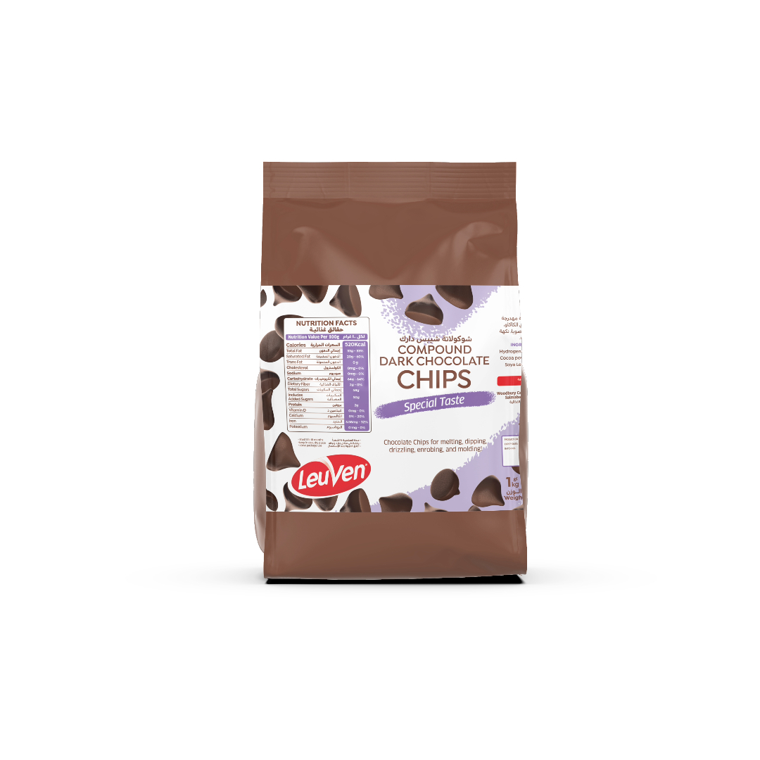 Leuven Dark Chocolate Compound Chips - 1kg