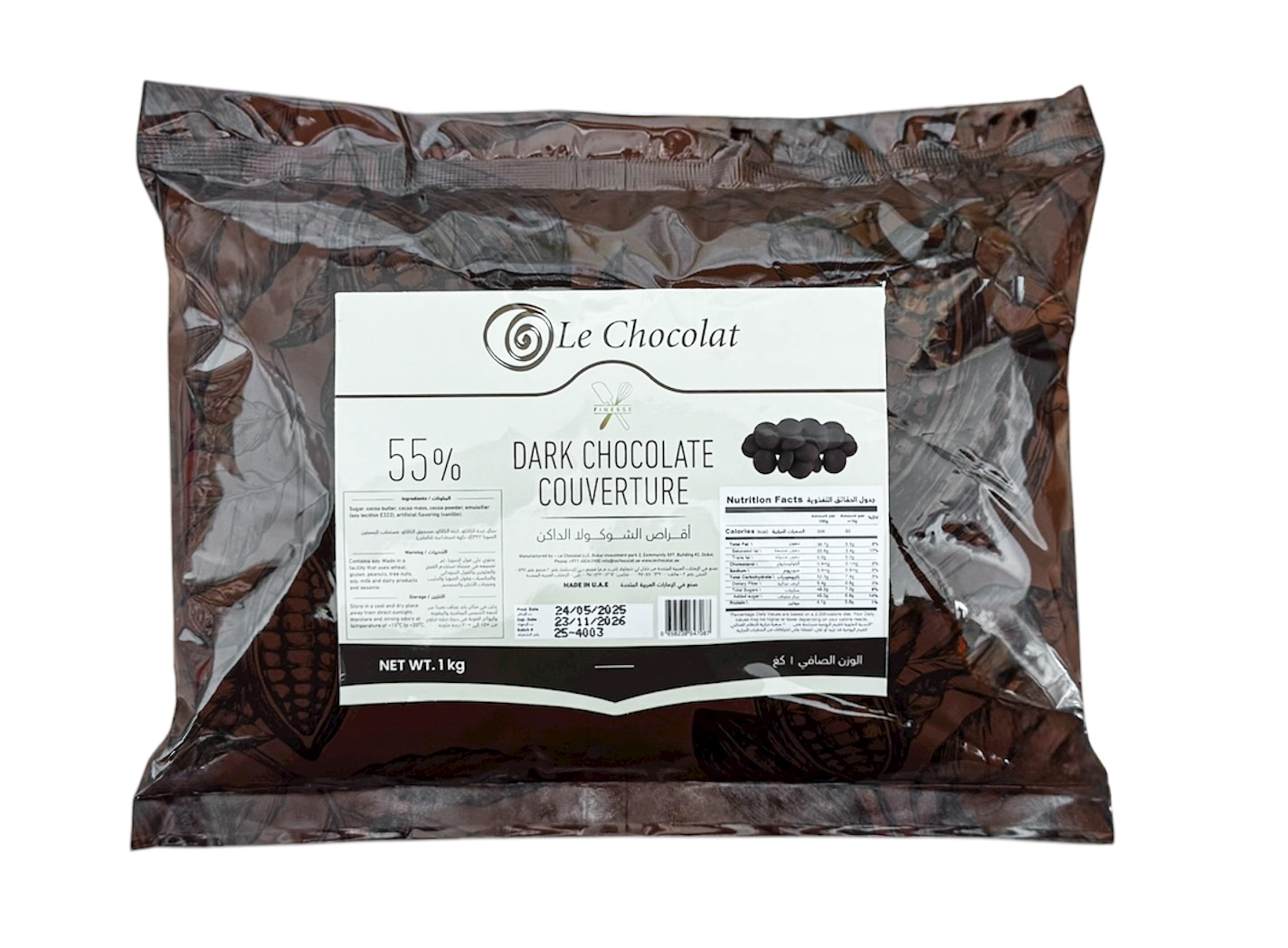 Le Chocolat Dark 55% Chocolate