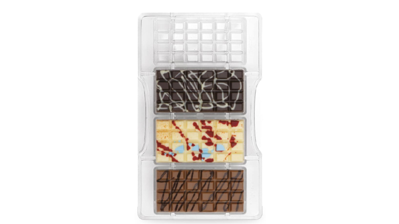 Chocolate Mould 4 Cavità 85 x 42 x 10 h mm - 0050145