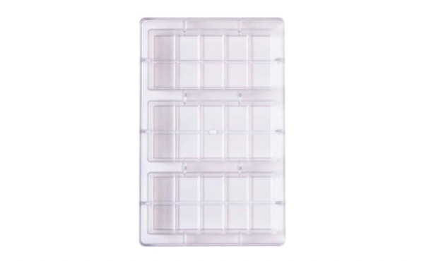 Chocolate mould 3 Cavità da 70 x 150 x 20 h mm –  Stampo 275 x 175 x 22 h mm - 0050166